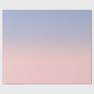 Papel De Presente Ombre do rosa Pastel e dos azul-céu