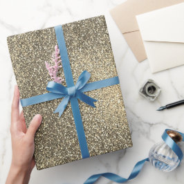 Papel De Presente Ombre Luxo Areia Dourada Brilhante Gradiente Glitt