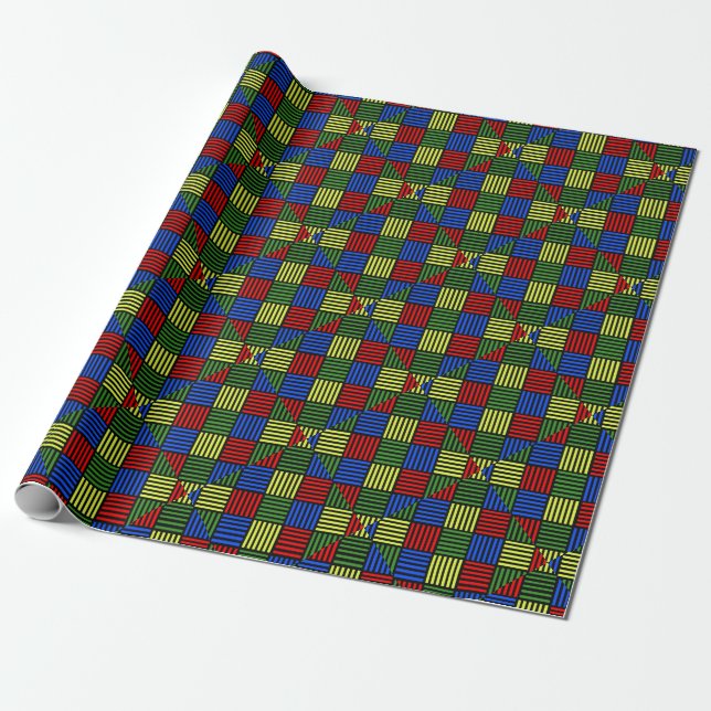 Papel De Presente Onda de cesta (Desenrolado)