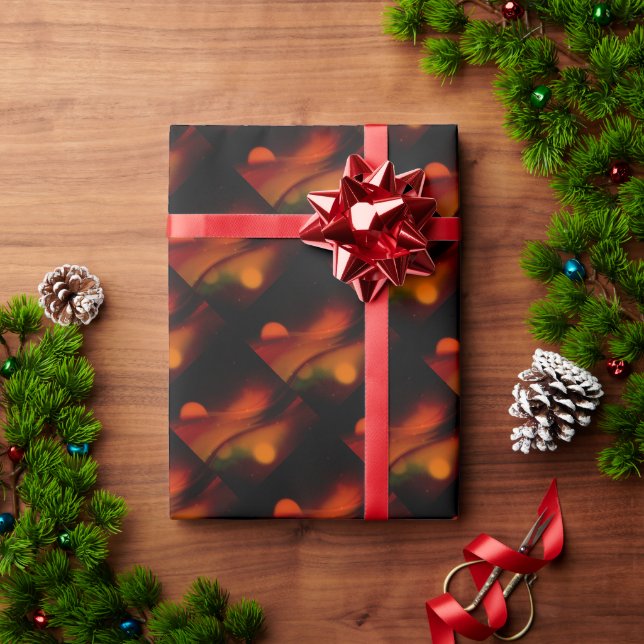 Papel De Presente Onda de incêndio (Presente de Natal)
