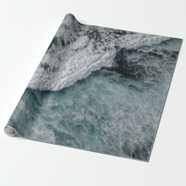 Papel De Presente Onda oceânica (Desenrolado)