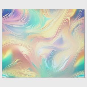Papel De Presente Ondas abstrato azuis cor-de-rosa-tenra