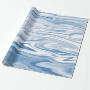 Papel De Presente Ondas azuis