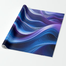 Papel De Presente Ondas da Meia-Noite – Fluxo Abstrato Elegante de P