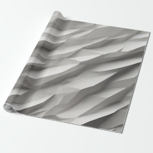Papel De Presente Ondas de abstrato em tons brancos