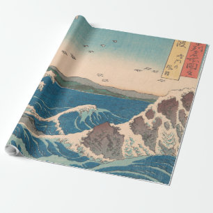 Papel De Presente Ondas Japonesas Naruto Redemoinho Oceano Arte