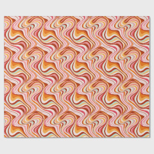 Papel De Presente Ondas Retroativas em Groovy - Rochas Psicodélicas