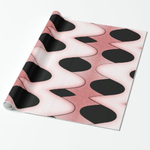 Papel De Presente Ondas Rosa Oriental Hipnotizantes