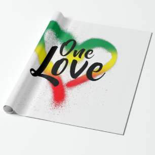 Papel De Presente One Love One Heart Reggae Vibes
