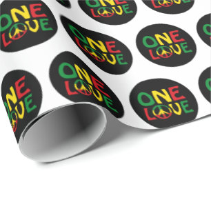 Papel De Presente One Love, Reggae design