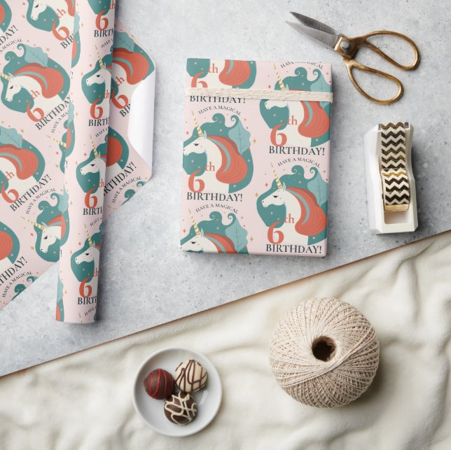 Papel De Presente Ontem de Unicórnio Magnético (Artesanato)