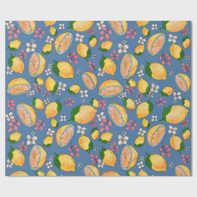 Papel De Presente Ooh Lemon Wrapping Paper 1 (Aberto)