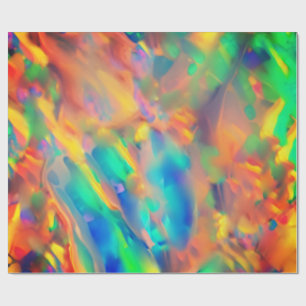 Papel De Presente Opção holográfica exclusiva do faux de tendência