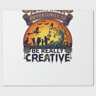 Papel De Presente Oportunidade de Halloween Seja Realmente Criativa