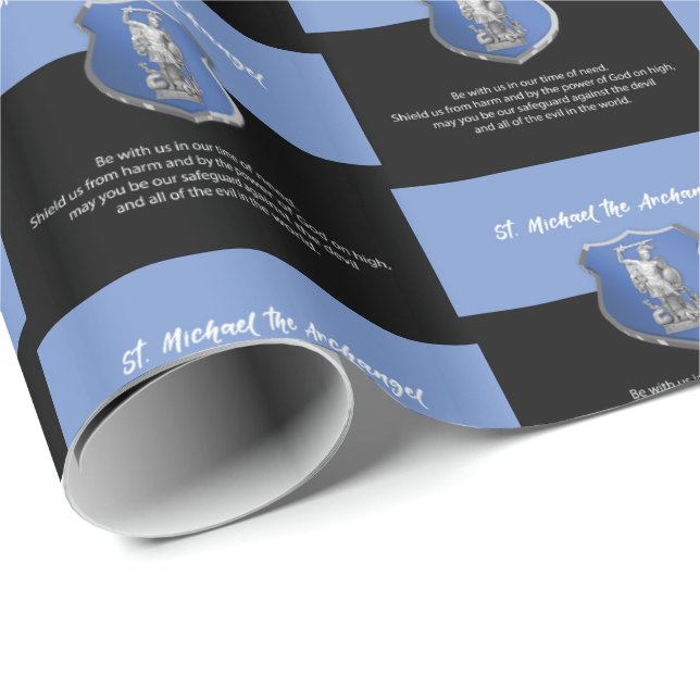 Papel De Presente Oração ao Arcanjo São Miguel Pensando em Você (Ponta do rolo)