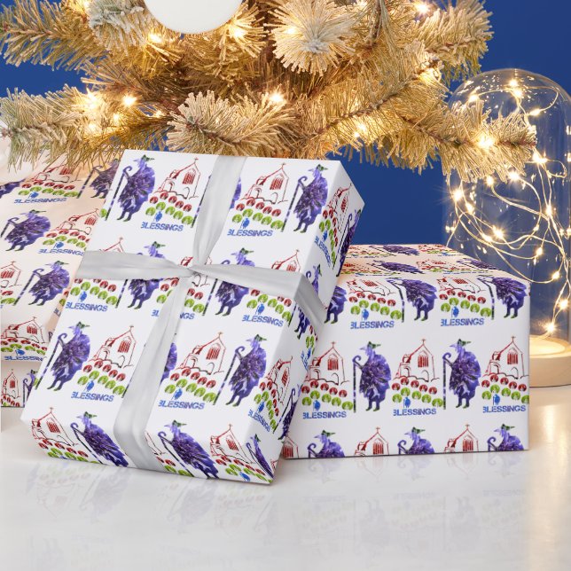 Papel De Presente Oração e bênçãos do Papa (Feriados)
