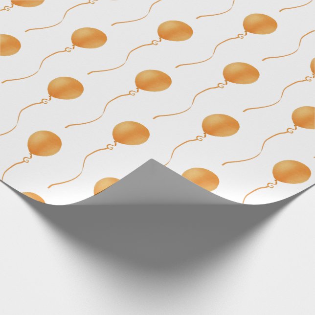 Papel De Presente Orange balloon Gift Wrapping Paper - Cadeaupapier (Ponta)