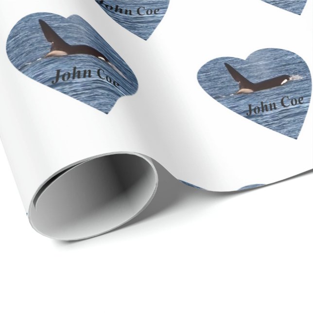 Papel De Presente Orca Baleia Assassina John Coe Personalizável Embr (Ponta do rolo)