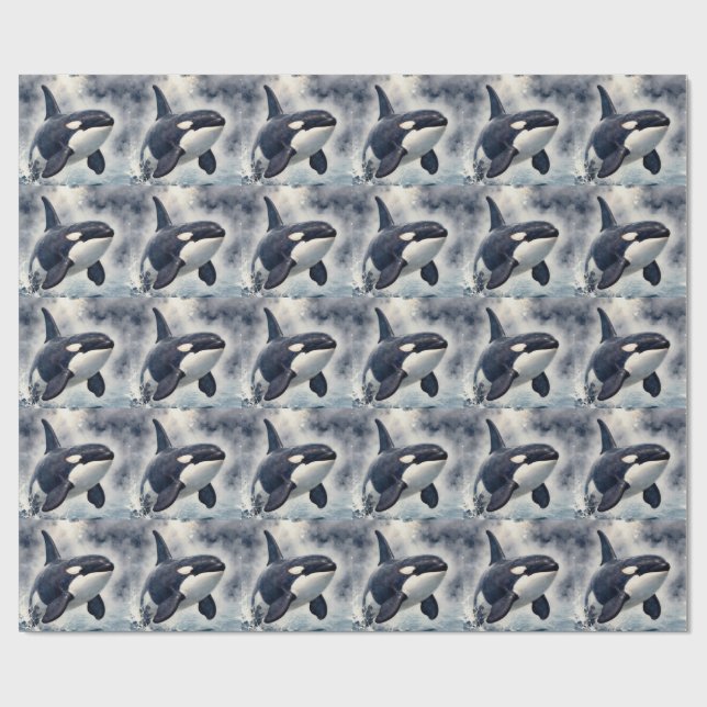 Papel De Presente Orca Stormy waves (Aberto)