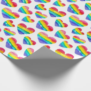 Papel De Presente Orgulho Arco-Íris Branco