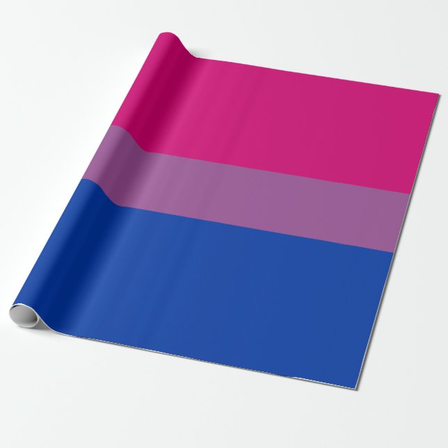 Papel De Presente Orgulho Bissexual (Bandeira Bi) (Desenrolado)