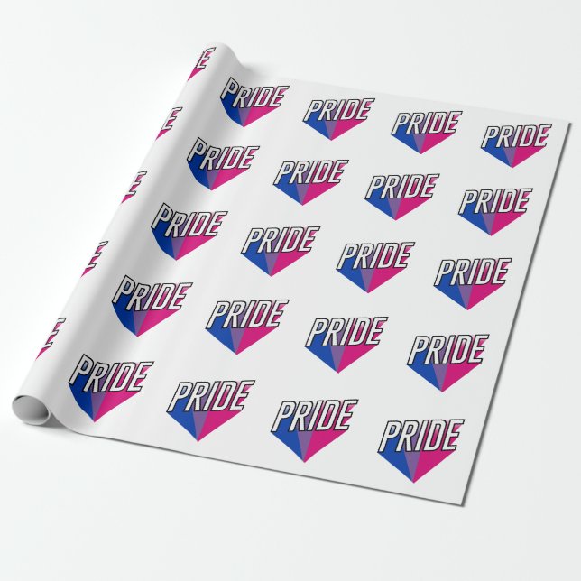 Papel De Presente Orgulho Bissexual Explode (Desenrolado)