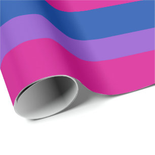 Papel De Presente Orgulho Bissexual, faixas Negrito, ondulação LGBTQ