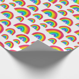 Papel De Presente Orgulho de arco-íris pintado branco