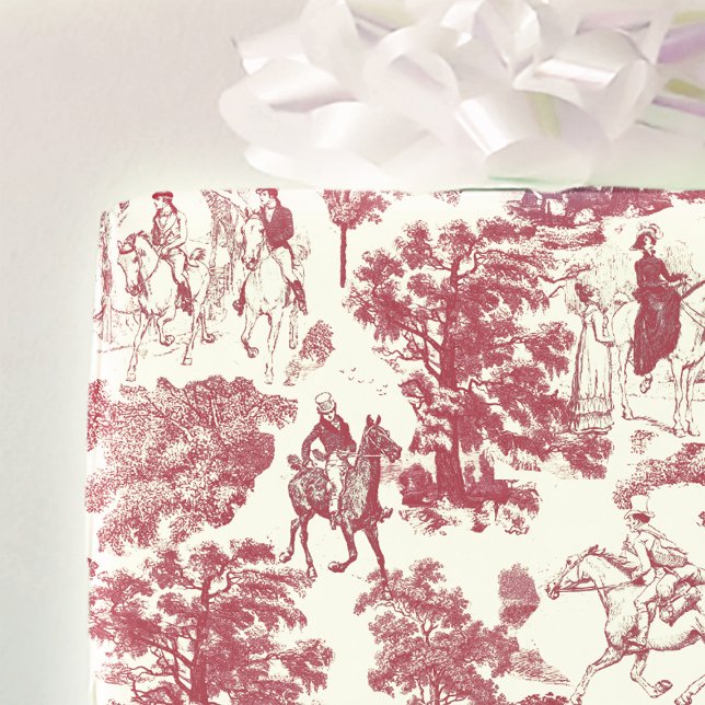 Papel De Presente Orgulho e Preconceito Cavalos Túnel Vermelho (Criador carregado)