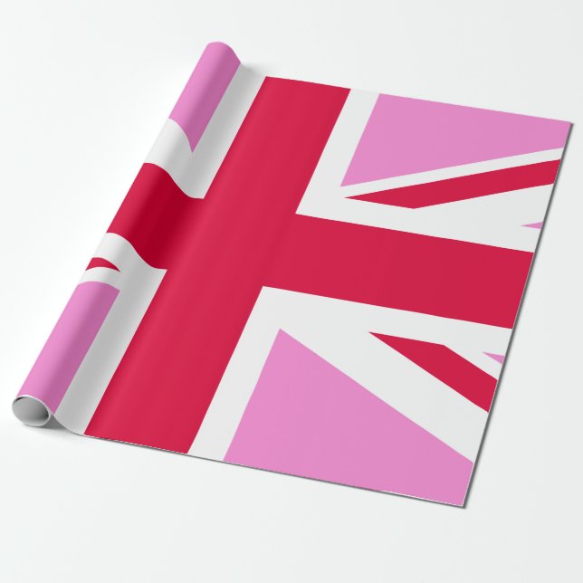 Papel De Presente ORGULHO GAY do Reino Unido (bandeira cor-de-rosa)  (Desenrolado)
