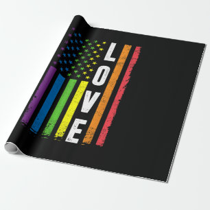 Papel De Presente Orgulho gay Homens Presentes Mulheres LGBT Bandeir