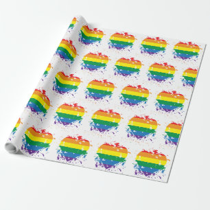 Papel De Presente Orgulho gay Love Heart