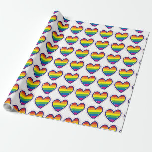 Papel De Presente Orgulho gay Love Hearts