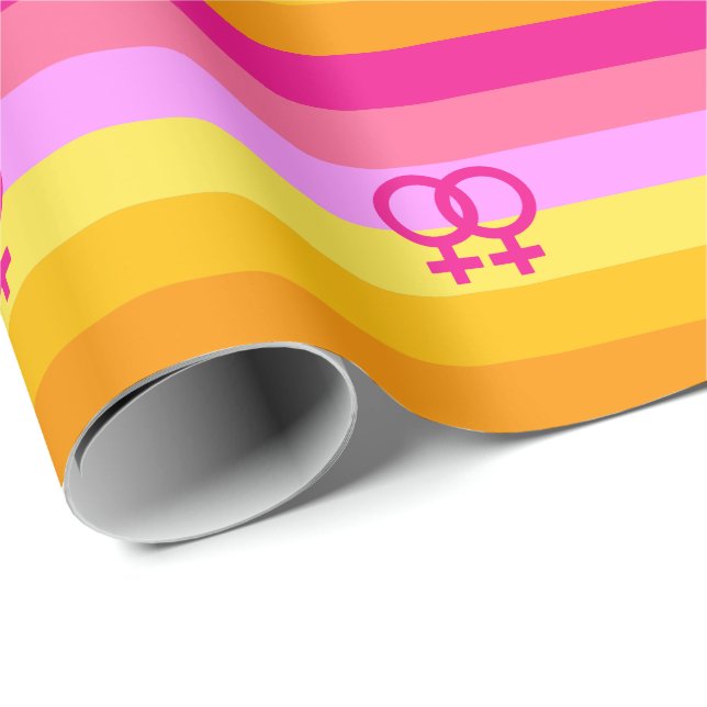 Papel De Presente Orgulho Lesbiano Dawn WLW (Ponta do rolo)