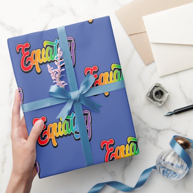 Papel De Presente Orgulho LGBT Arco-Íris Igualdade de Sinalizador (Presentear)