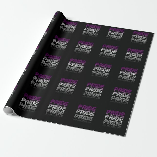 Papel De Presente Orgulho Retro Assexual (Desenrolado)