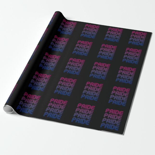 Papel De Presente Orgulho Retro Bissexual (Desenrolado)