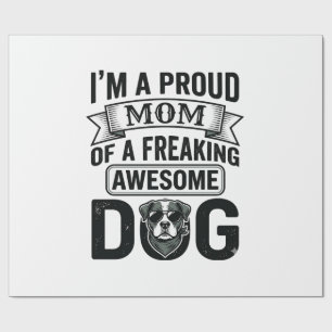 Papel De Presente Orgulhosa Mãe de Cachorro Desenho Vetorial de Grav