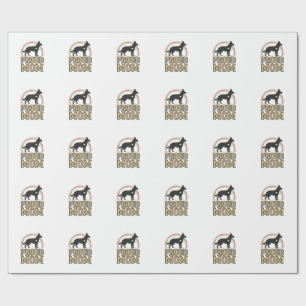 Papel De Presente Orgulhosa Mãe Silhueta de Cachorro Design Vetorial