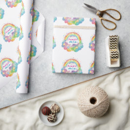 Papel De Presente Orgulhoso de Quem Sou Arte de Arco-Íris Autoamor P