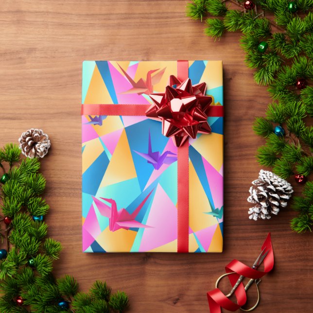 Papel De Presente Origami Kaleidoscope (Presente de Natal)