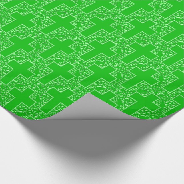 Papel De Presente Ornamentado Cross-13-Green (Ponta)