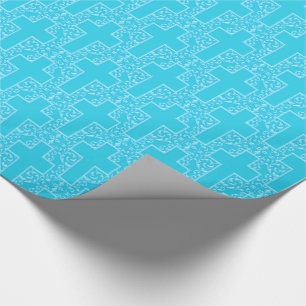 Papel De Presente Ornamentado Cross-2-Two Toned Lt Blue