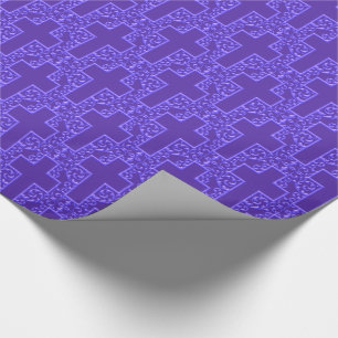 Papel De Presente Ornamentado Cross-9-Purple