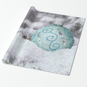 Papel De Presente ornamento congelado de Natal