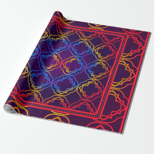 Papel De Presente Ornamento Decorativo Com Decoração Geométrica. Sym