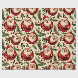 Papel De Presente Ornamento Festivo dos Papais noeis Felizes