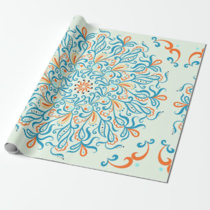 Papel De Presente Ornamento para azulejo cerâmico. padrão abstrato
