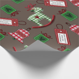 Papel De Presente Ornamentos Antigos e Personalizados