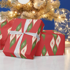 Papel De Presente Ornamentos de Natais vintages Retroativos de meio